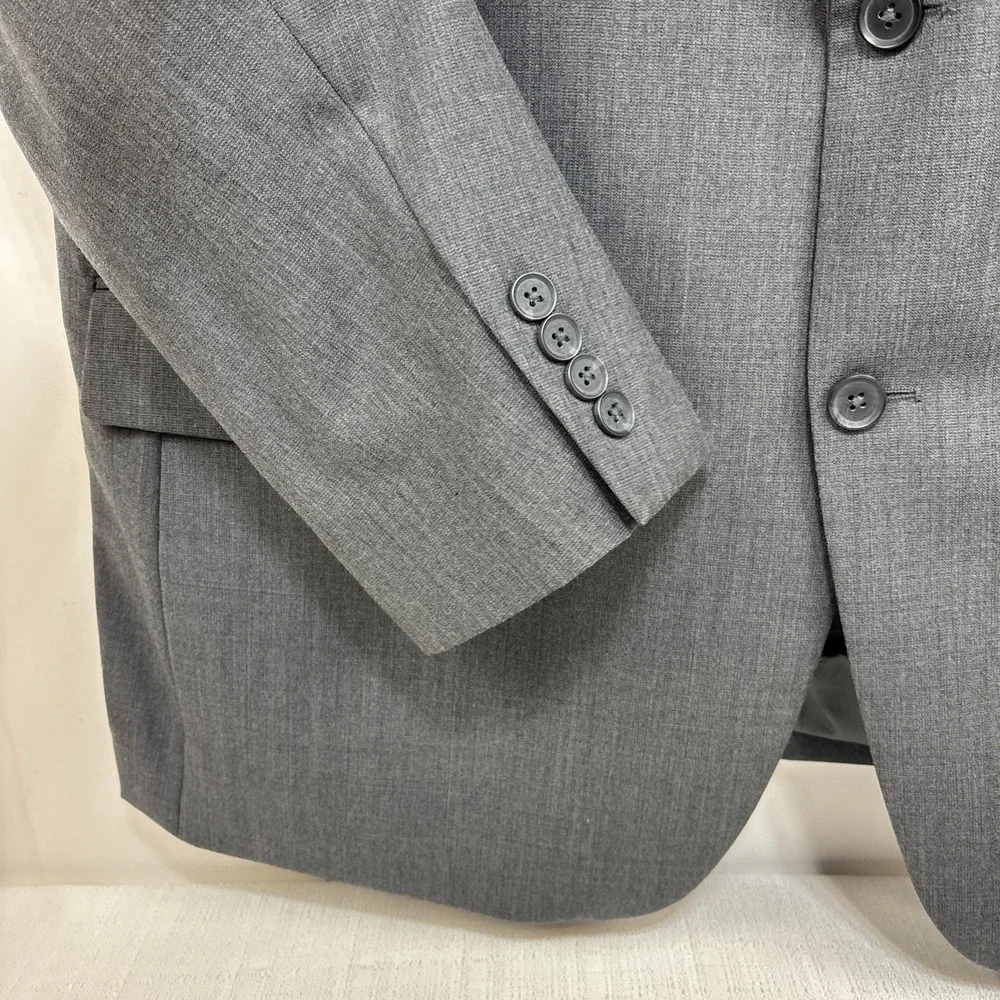 Pronto Uomo Men's Grey Blazer‎ Suit Jacket Size 48L Two Button EUC